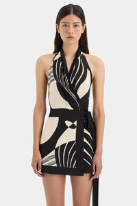 Amara | Halter Wrap Mini Dress