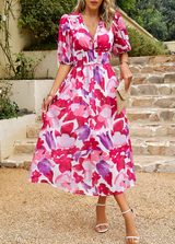 Estella - Flattering Floral Midi Dress