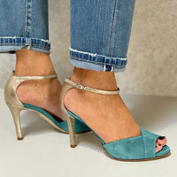 Liv - Shiny peep-toe stiltheel