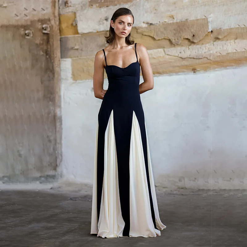 Angélique | Two-Tone Maxi Dress
