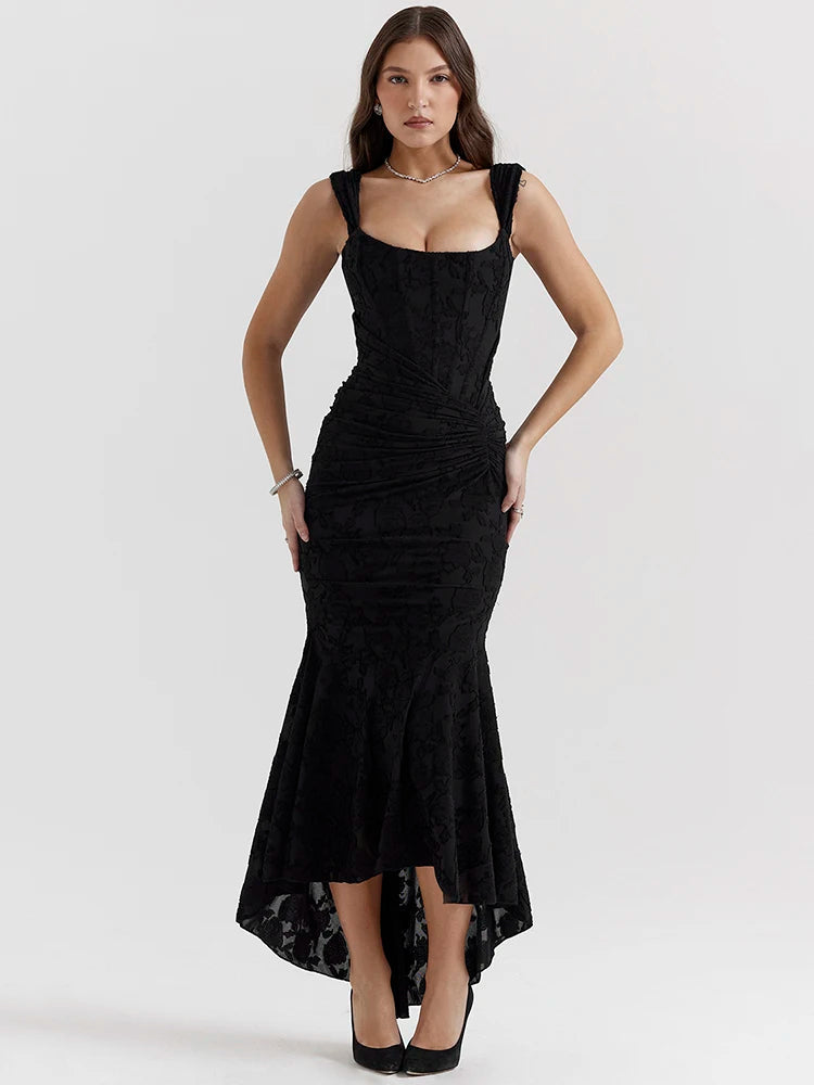 Serena | Sculpted Black Dress