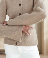 Margery - Elegant wool cardigan with button placket
