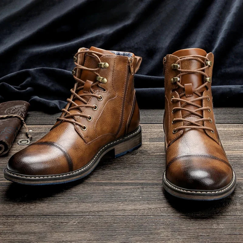 Aaron - Handcrafted Premium Leather Oxford Boots
