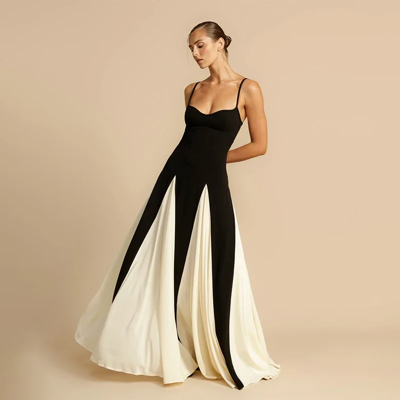 Angélique | Two-Tone Maxi Dress