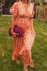 Sandra - Elegant V-Neck Maxi Dress