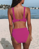 Hilde - Plain High Waist Swimsuit