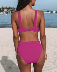 Hilde - Plain High Waist Swimsuit