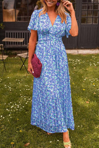 Sandra - Elegant V-Neck Maxi Dress