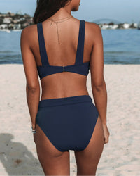 Hilde - Plain High Waist Swimsuit