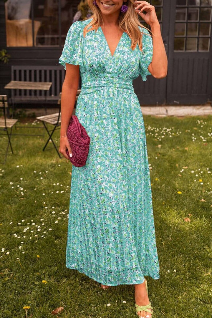 Sandra - Elegant V-Neck Maxi Dress