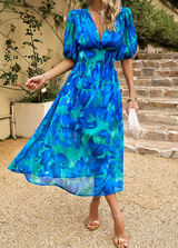 Estella - Flattering Floral Midi Dress