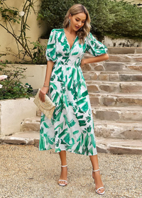Estella - Flattering Floral Midi Dress