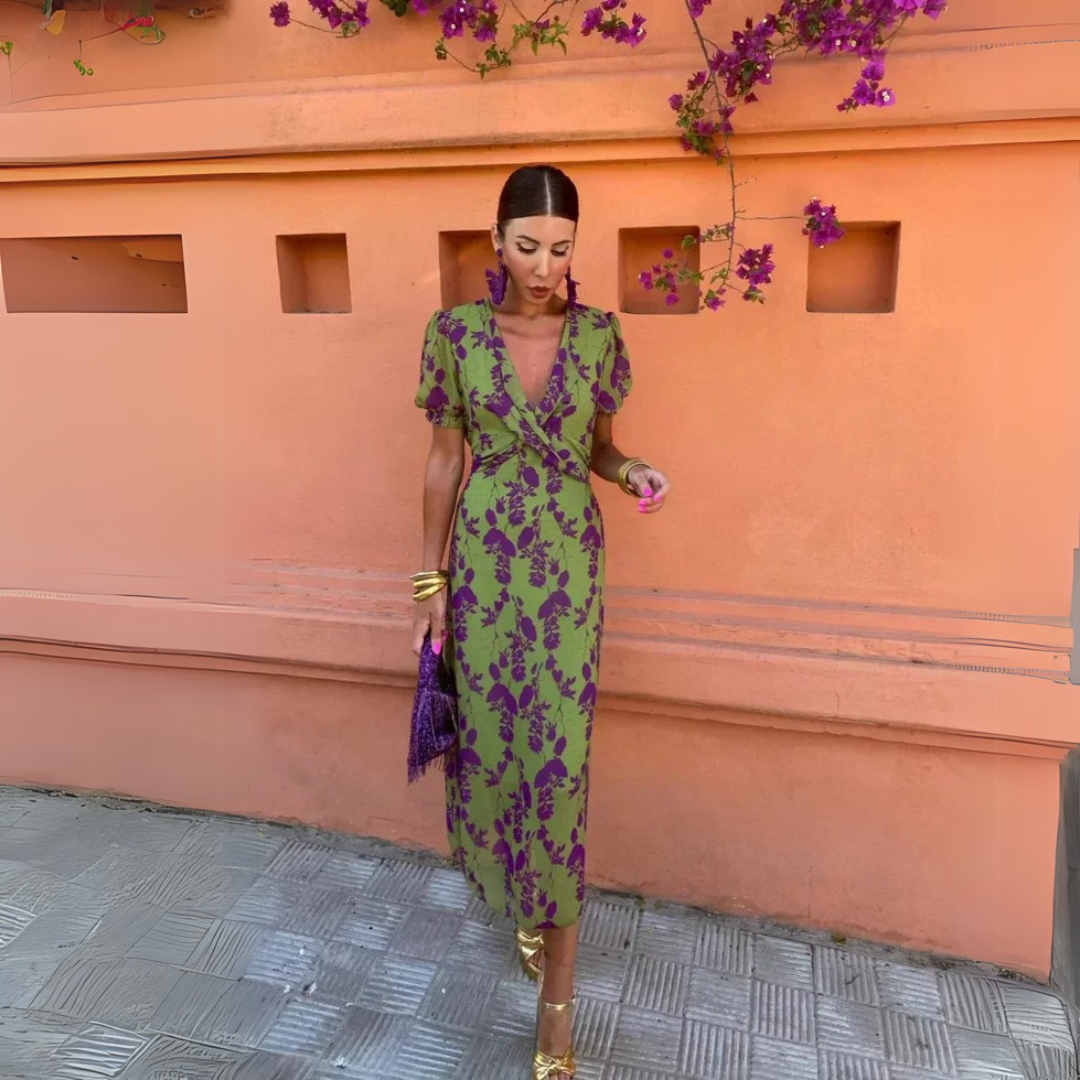Seglinde - Classic floral midi dress
