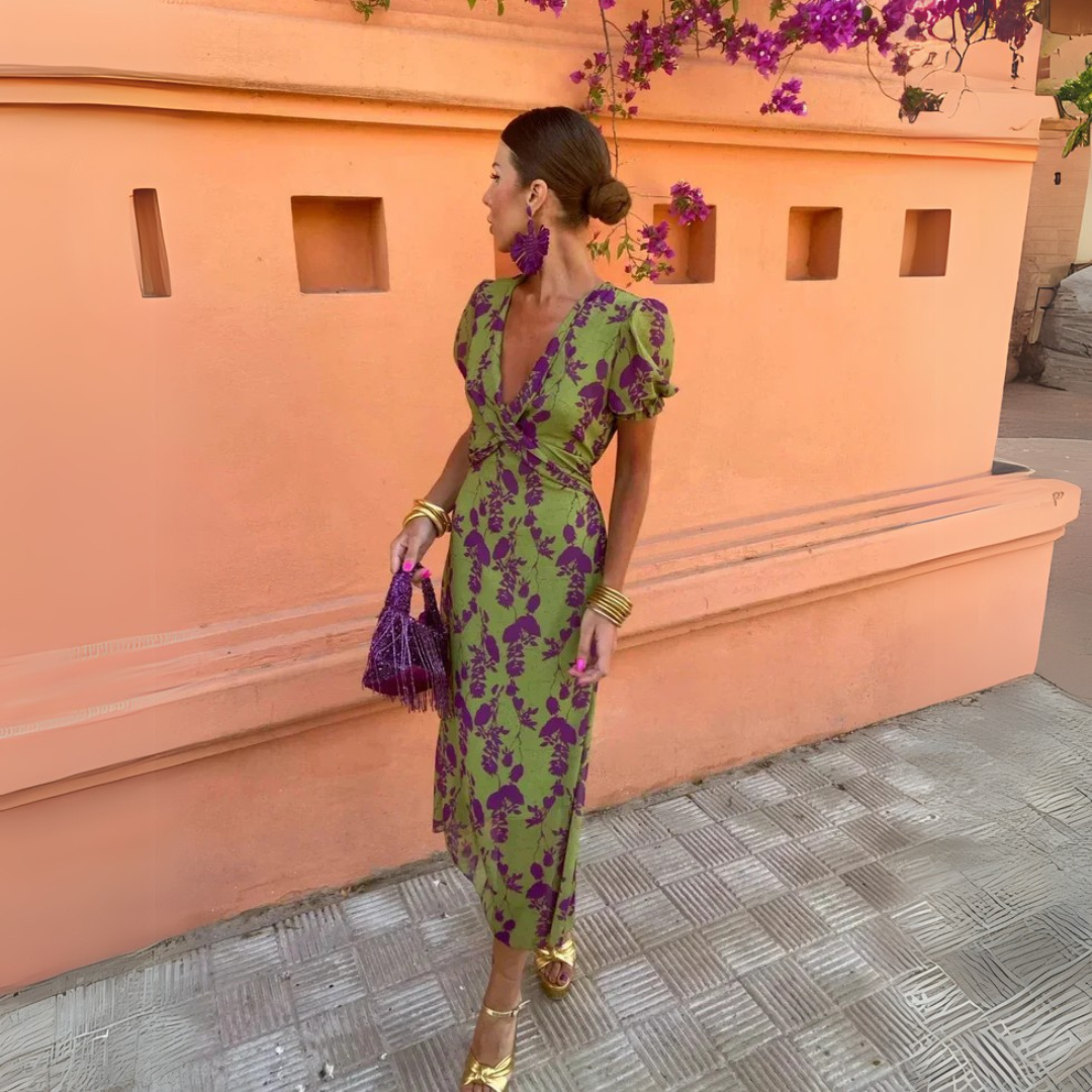 Seglinde - Classic floral midi dress
