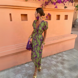 Seglinde - Classic floral midi dress