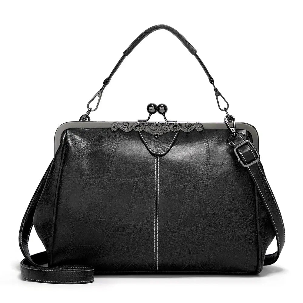 Classic Johanna - Vintage-Inspired Genuine Leather Shoulder Bag