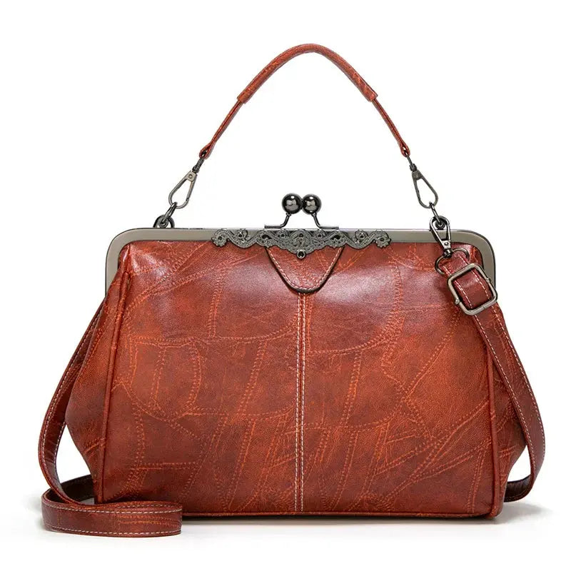 Classic Johanna - Vintage-Inspired Genuine Leather Shoulder Bag