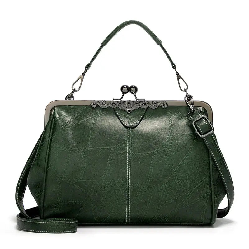 Classic Johanna - Vintage-Inspired Genuine Leather Shoulder Bag