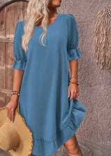 Isolde - Chic Ruffle Hem Dress