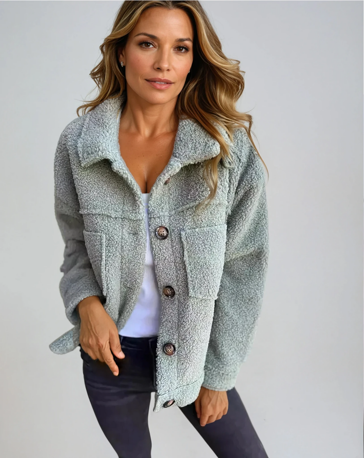 Ava - Cozy Crewneck Cardigan