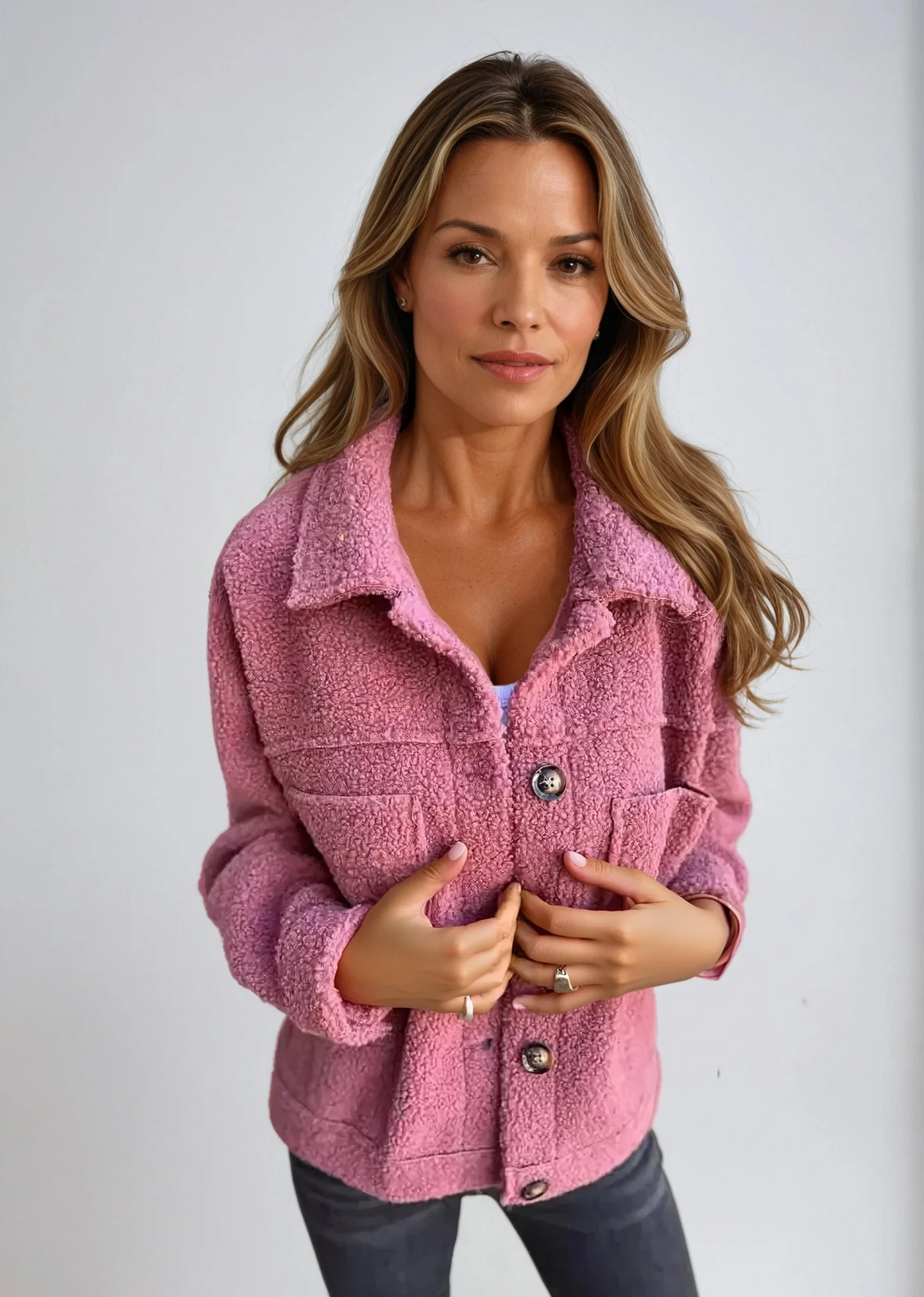 Ava - Cozy Crewneck Cardigan