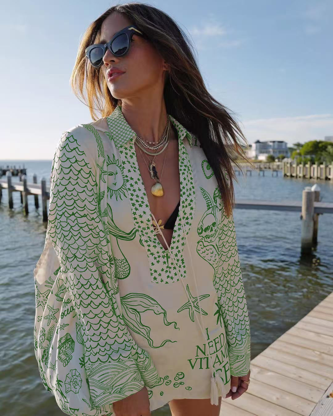Torrin | Printed Beach Tunic Set