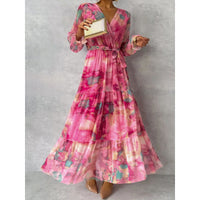Joyce - Elegant Floral V-neck Dress