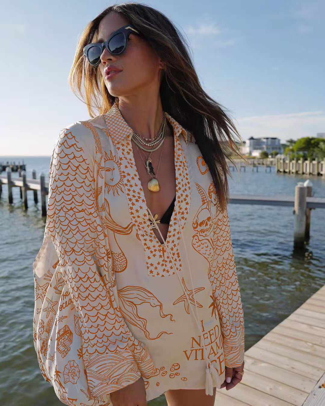 Torrin | Printed Beach Tunic Set