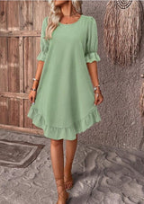 Isolde - Chic Ruffle Hem Dress
