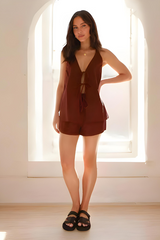 Bella - Tie up halter set