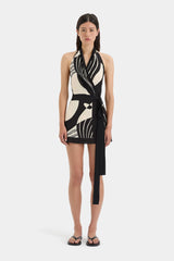 Amara | Halter Wrap Mini Dress