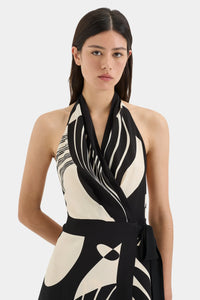 Amara | Halter Wrap Mini Dress