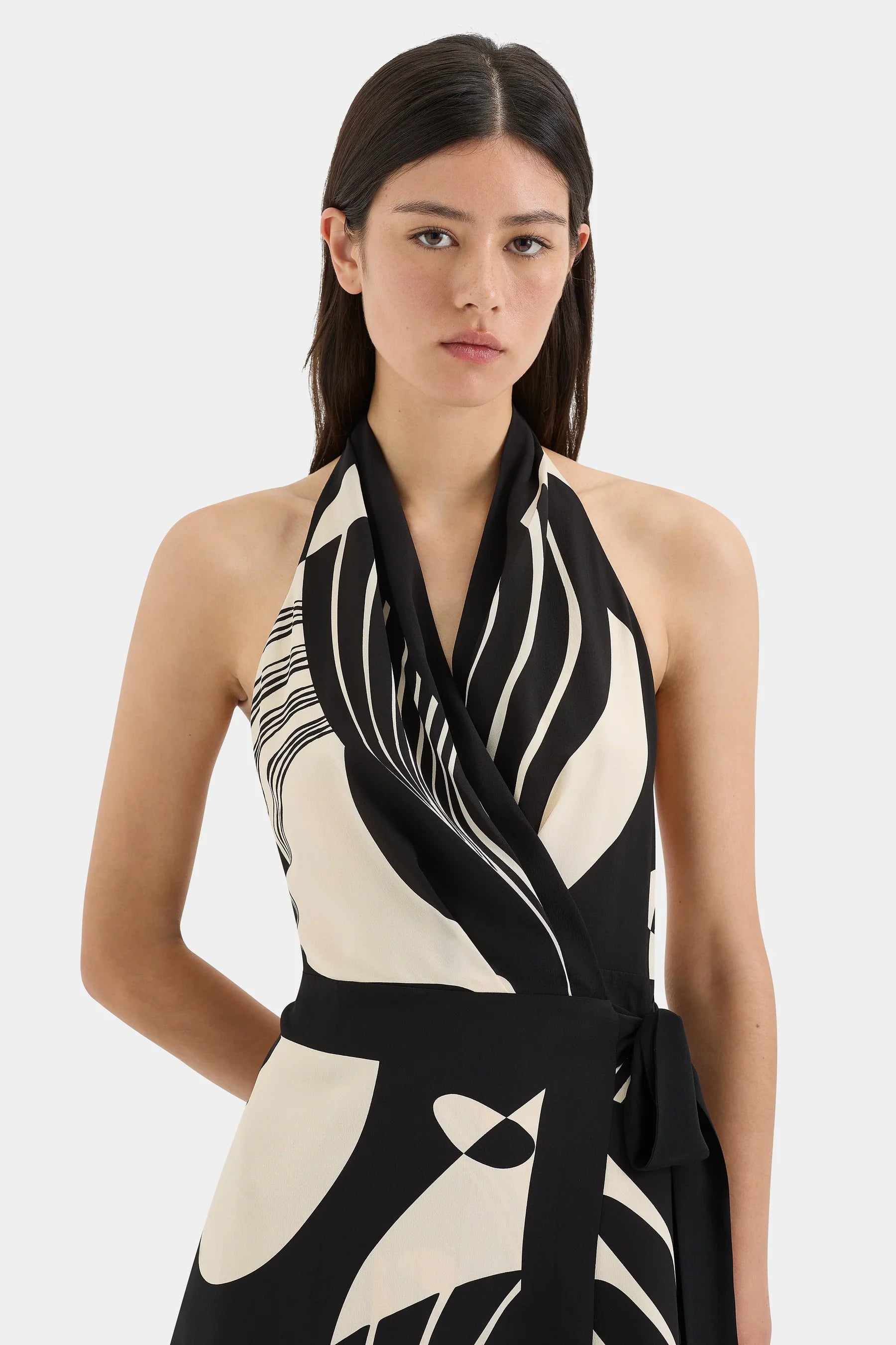 Amara | Halter Wrap Mini Dress