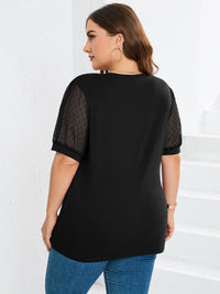 Nema | Textured Sleeve V-Neck Top