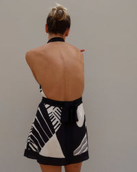 Amara | Halter Wrap Mini Dress
