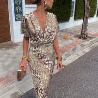 Rina - Women's V-Neck Maxi Dress