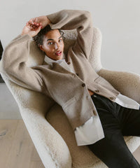 Margery - Elegant wool cardigan with button placket