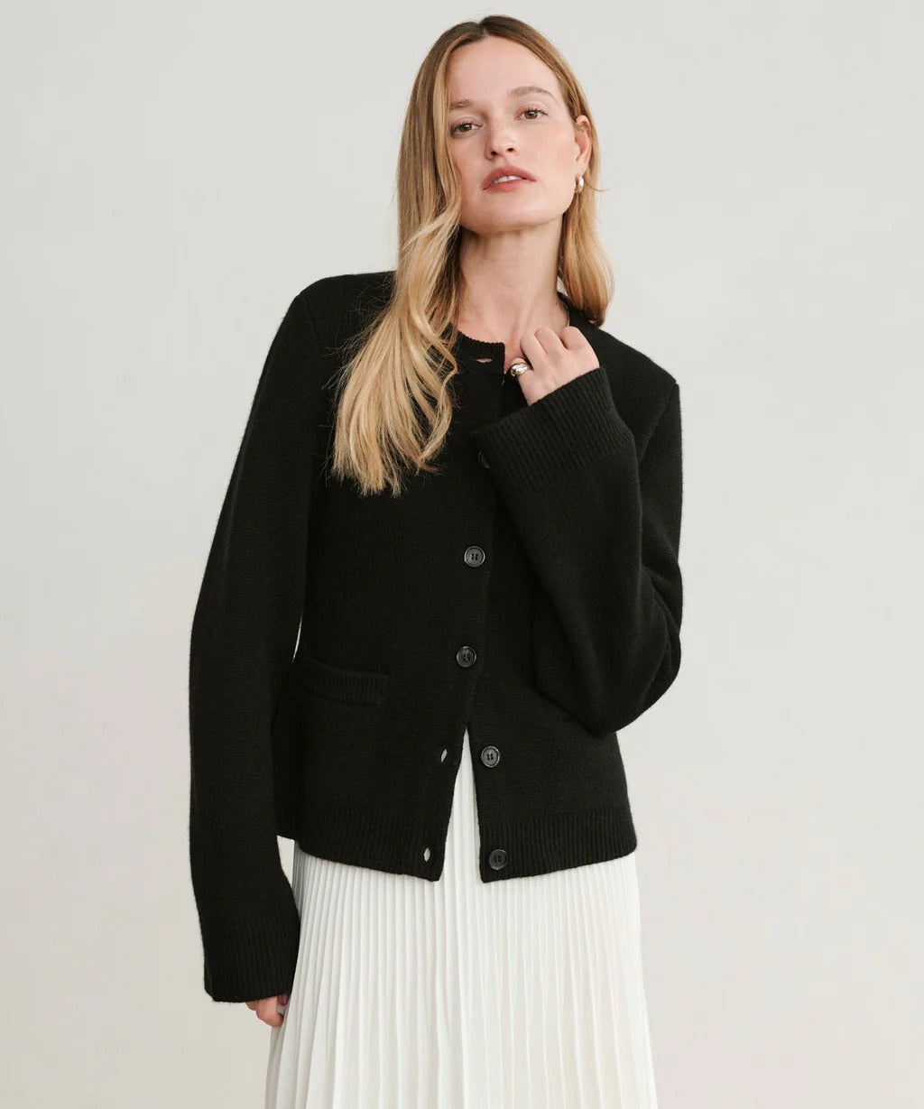 Margery - Elegant wool cardigan with button placket