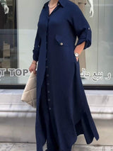 The Aria Set – Casual Long Dress with Pants Set