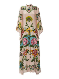 Evelynn - Exquisite Sunshine Floral Print Flowing Dress