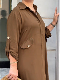 The Aria Set – Casual Long Dress with Pants Set