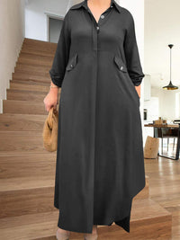 The Aria Set – Casual Long Dress with Pants Set