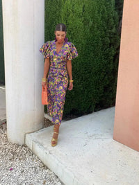 Anneg - Retro print dress