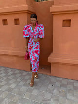 Anneg - Retro print dress