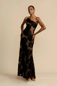 Valeria | Sheer Floral Gown