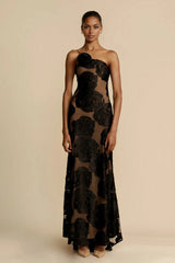 Valeria | Sheer Floral Gown