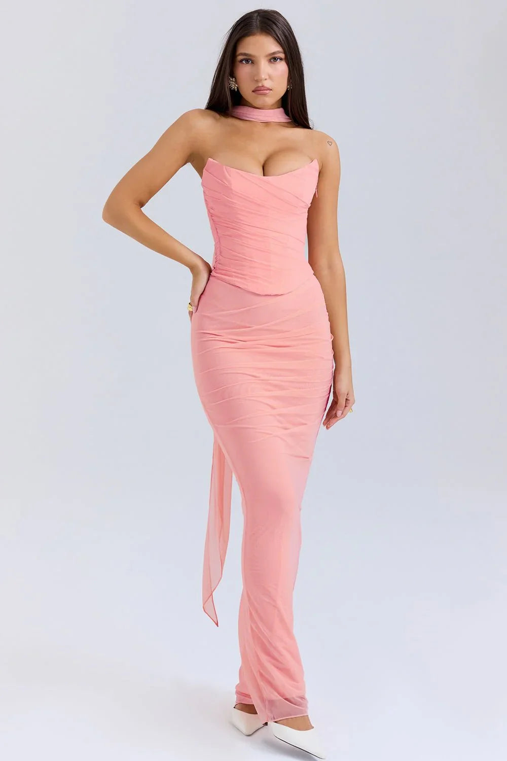 Evelina | Ruched Strapless Gown