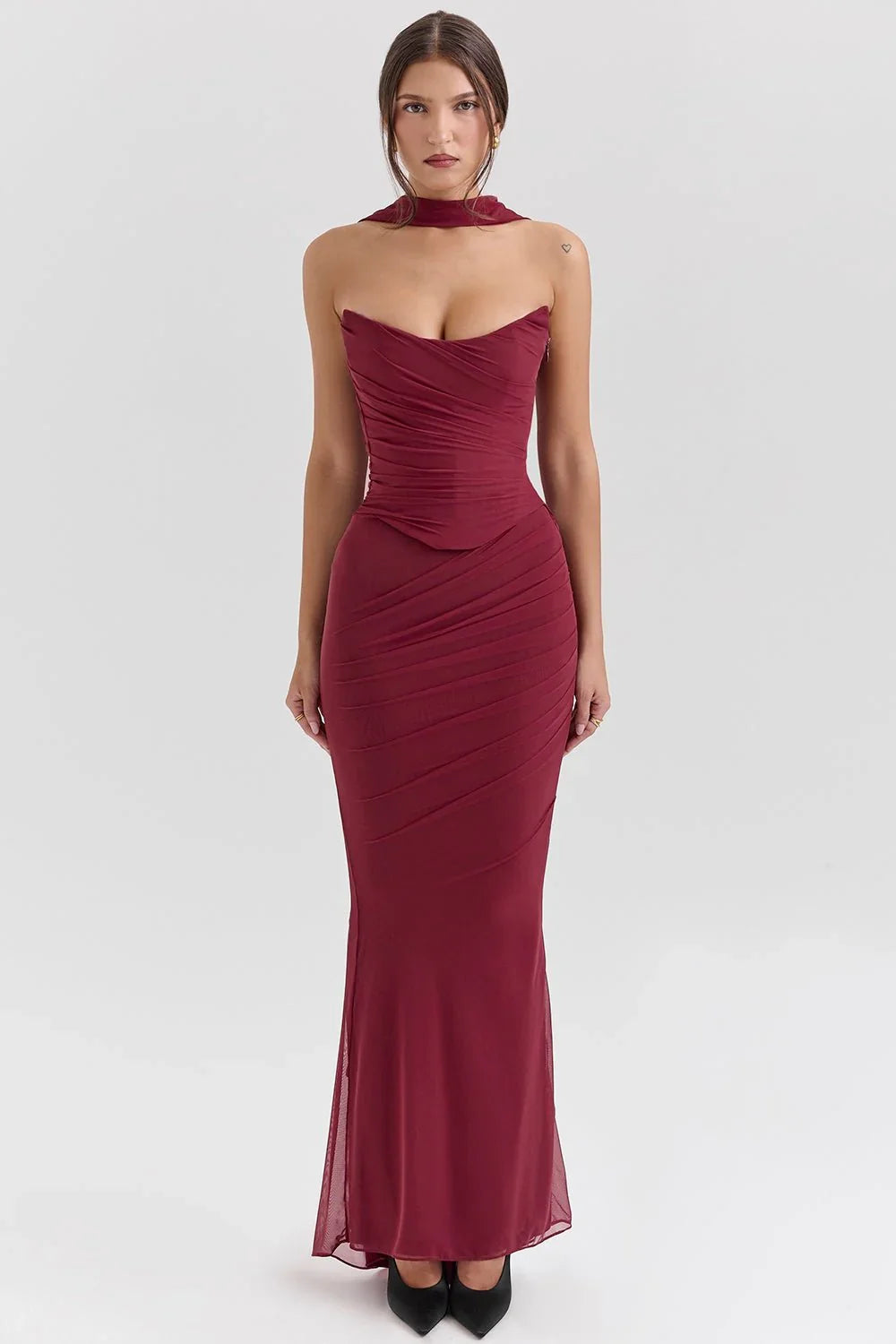 Evelina | Ruched Strapless Gown
